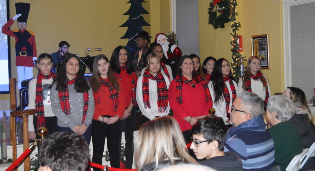 Members of Adelphi's Performing Chorus entertained guests!