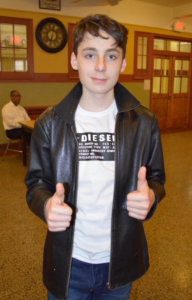 Middle Schooler Timothy gives the event two thumbs up!