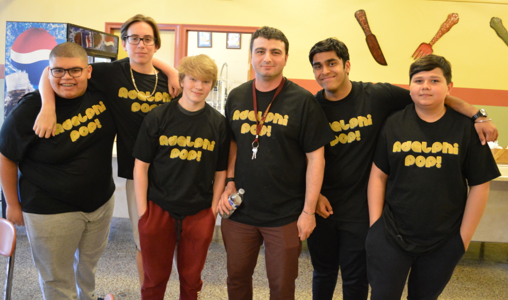 Students and staff sported the official Adelphi Pop! T-shirts on Pop Day!
