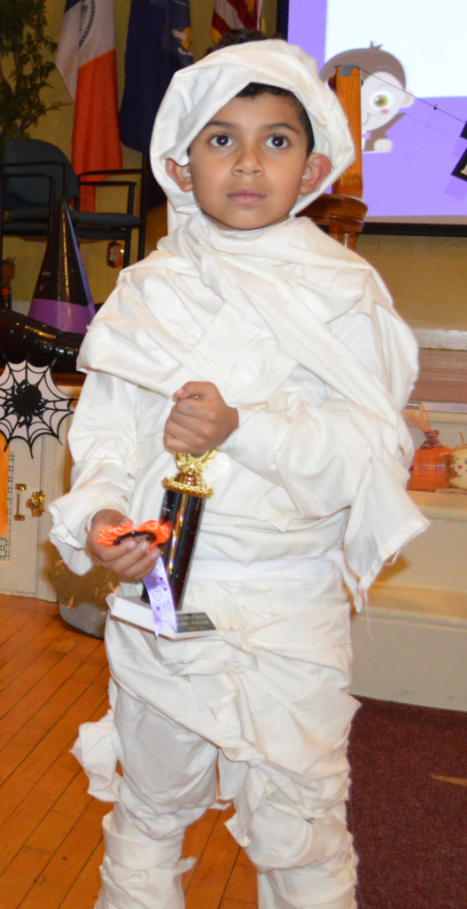 Lower Schooler Laith won first prize for his mummy costume!