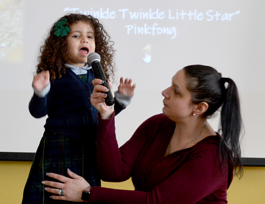 Lower Schooler Isabella sang "Twinkle Twinkle Little Star!"