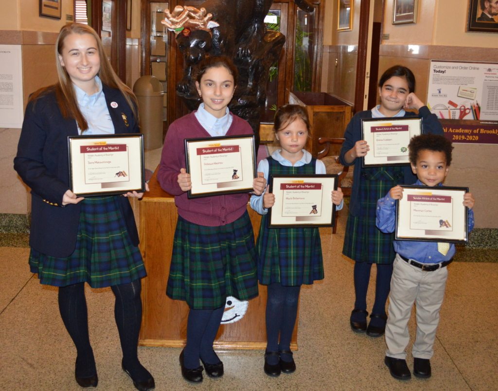 November Students of the Month were recognized at a special assembly held in their honor.