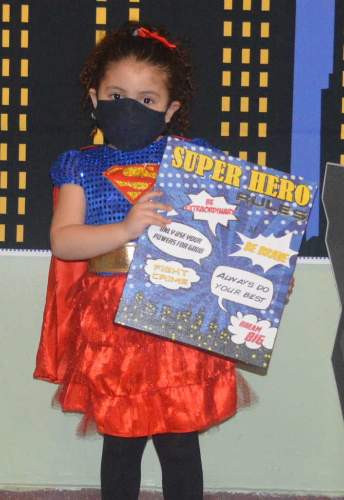 Lower Schooler Isabella came dressed as Supergirl!
