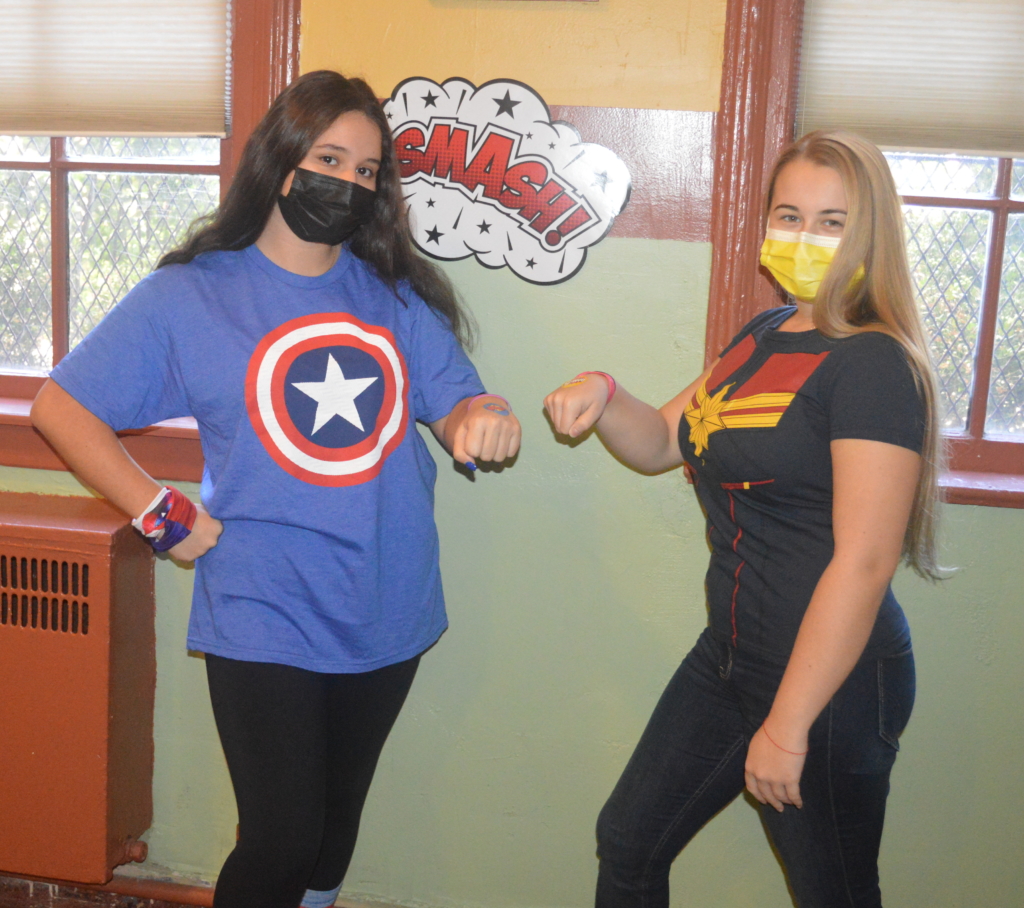 Upper Schoolers Susan and Ilona strike a powerful pose!